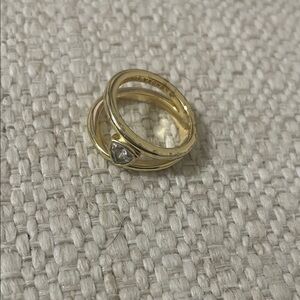 Kendra Scott Gold Ring with Clear Stone